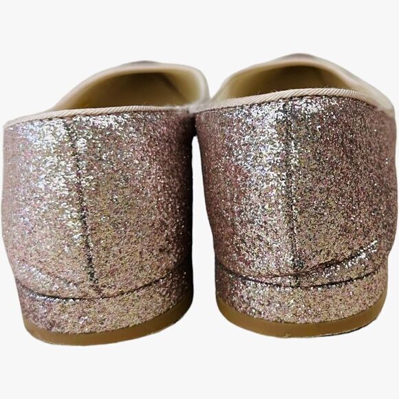 Forever 21 Rose Gold Pink Sparkle Glitter Pointed Toe Flats - Picture 5 of 10